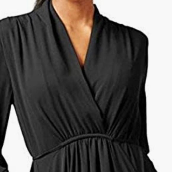 NWT Bar III Women's Black 3/4 Sleeve Shirt Dress - Size XS - Picture 2 of 6